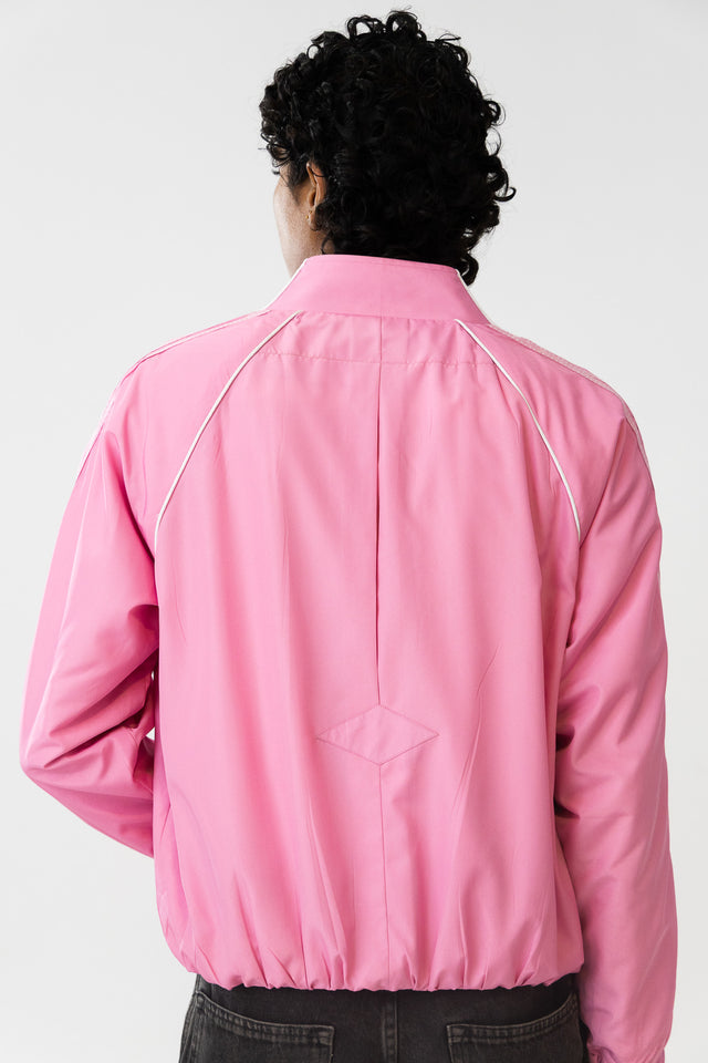 Lace Track Jacket in Pink