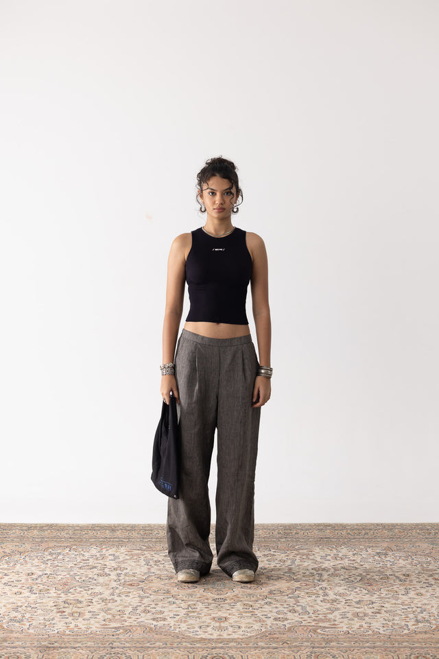 Tuck-Knit Tank in Black
