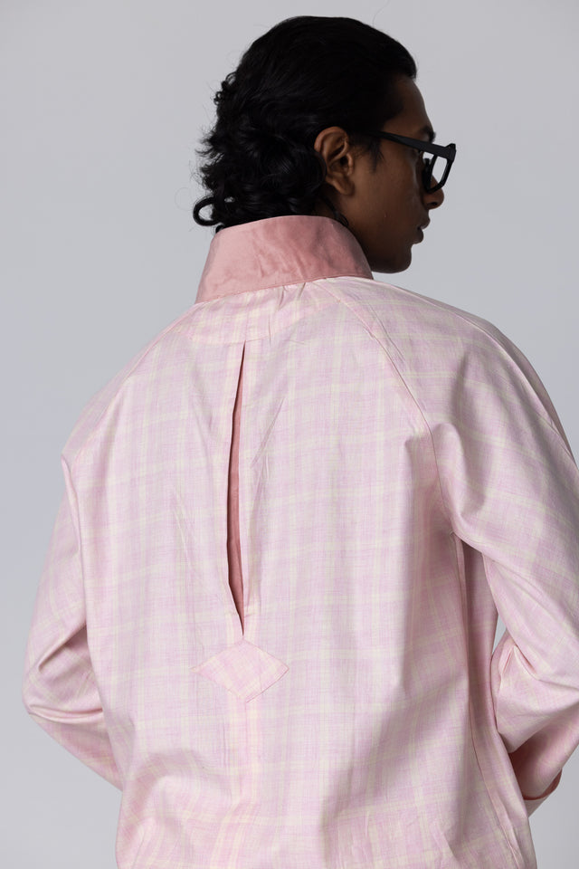Half Placket Shirt in Pink