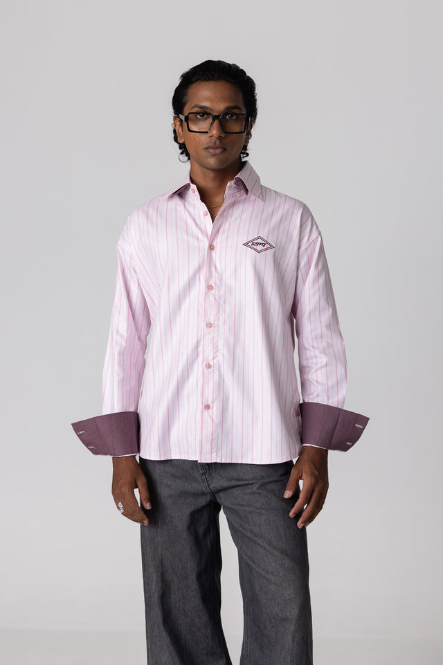 Double Collar Shirt in Rose