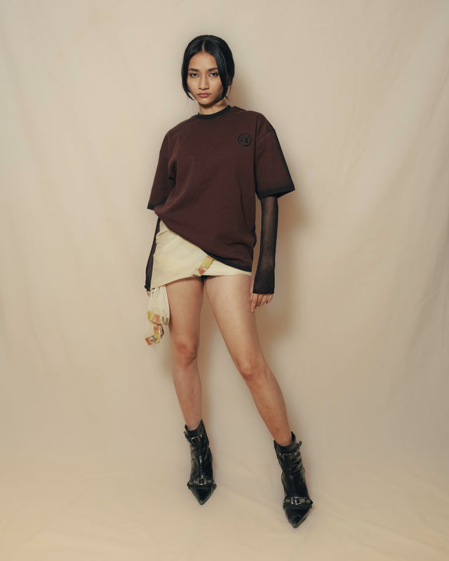 Airbrushed T-Shirt in Brown