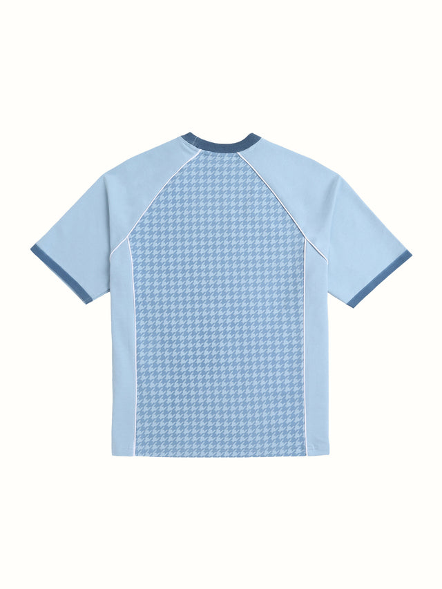Houndstooth Postage Jersey in Blue