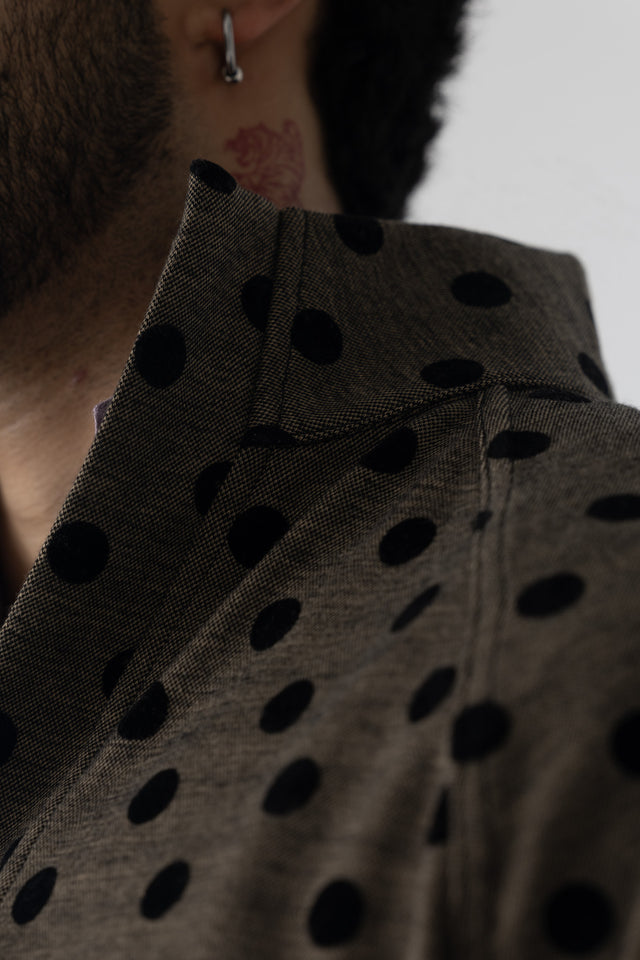 Ash Grey Dotted Quarter-Zip
