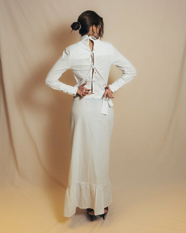 Wrapped Skirt in White