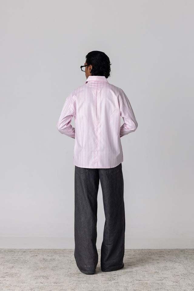 Double Collar Shirt in Rose