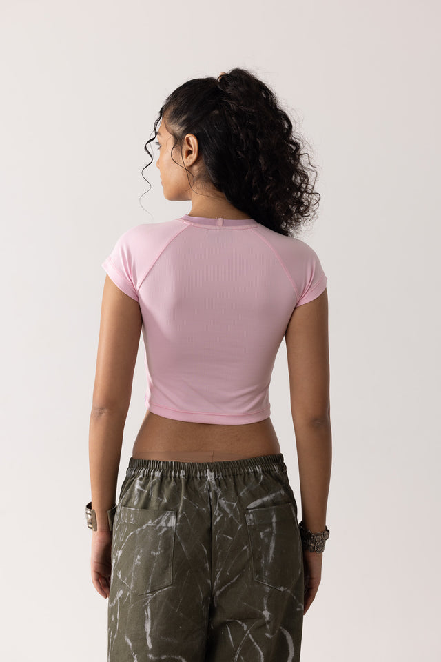 'Embrace' Baby Tee in Pink