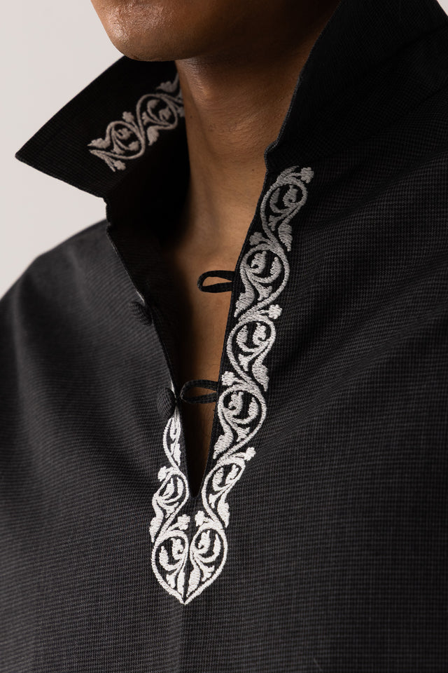 Kurta Shirt in Black