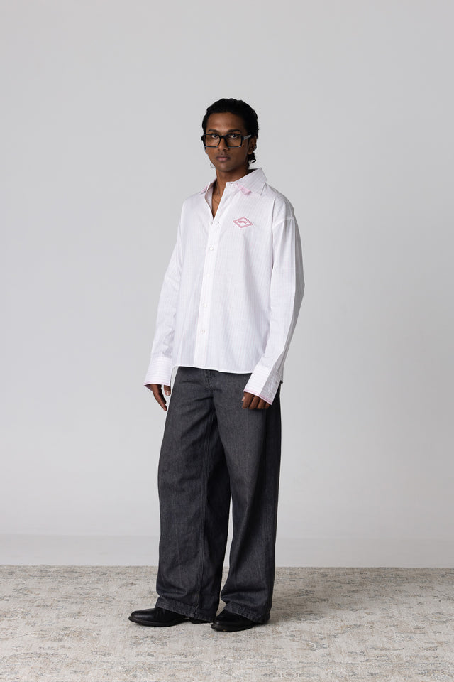Double Collar Shirt in Chalk