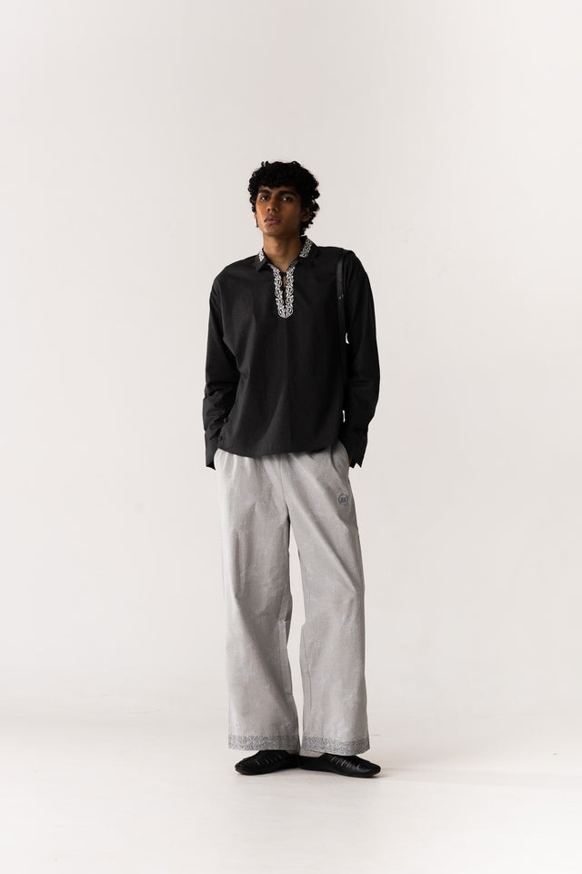 Kurta Shirt in Black