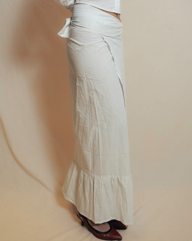 Wrapped Skirt in White