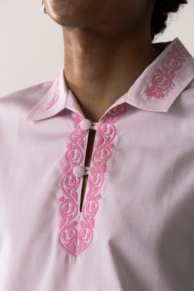 Kurta Shirt in Baby Pink
