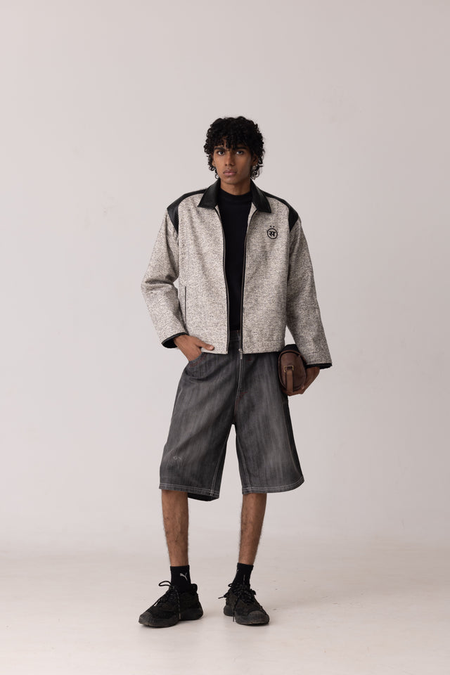 Spotted Jute Linen Jacket