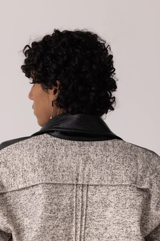 Spotted Jute Linen Jacket