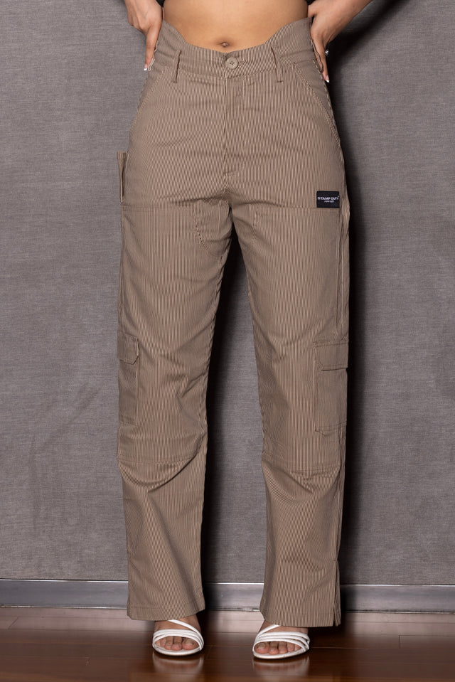 Love Handle Cargos in Pinstripes