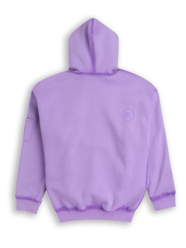 Airbrushed Utility Hoodie in Purple
