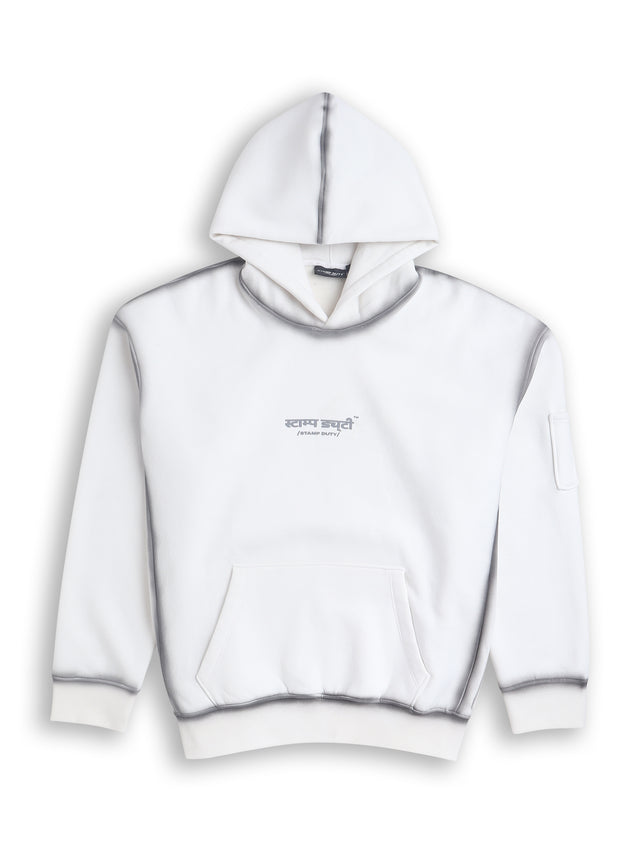 Airbrushed Utility Hoodie In Off-White
