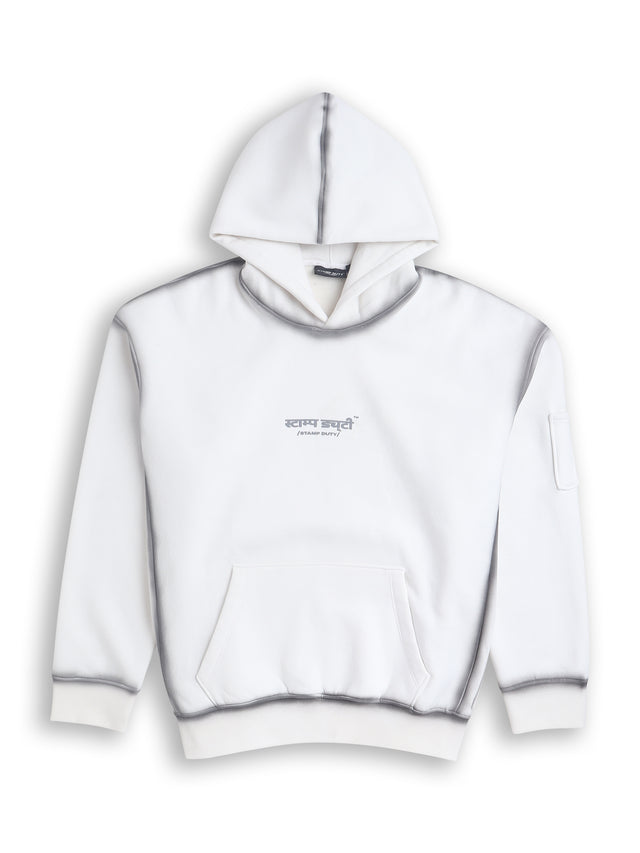 Airbrush Utility Hoodie In Off-White