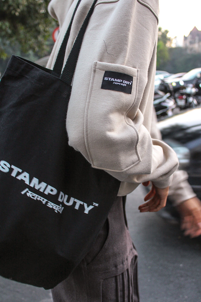 Utility Hoodie in Beige