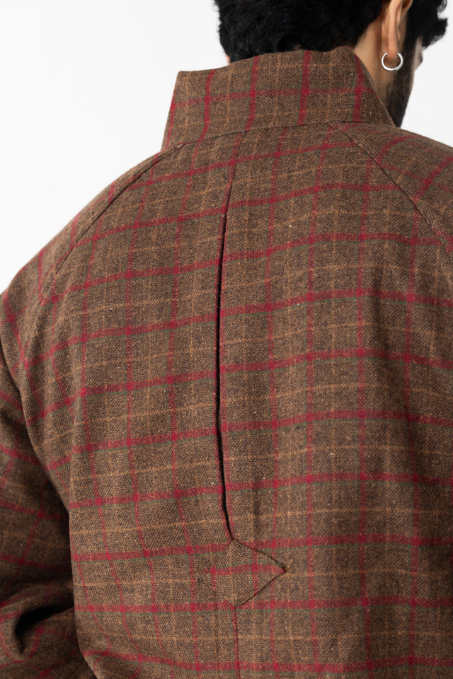 Rust brown Overcheck Quarter-Zip
