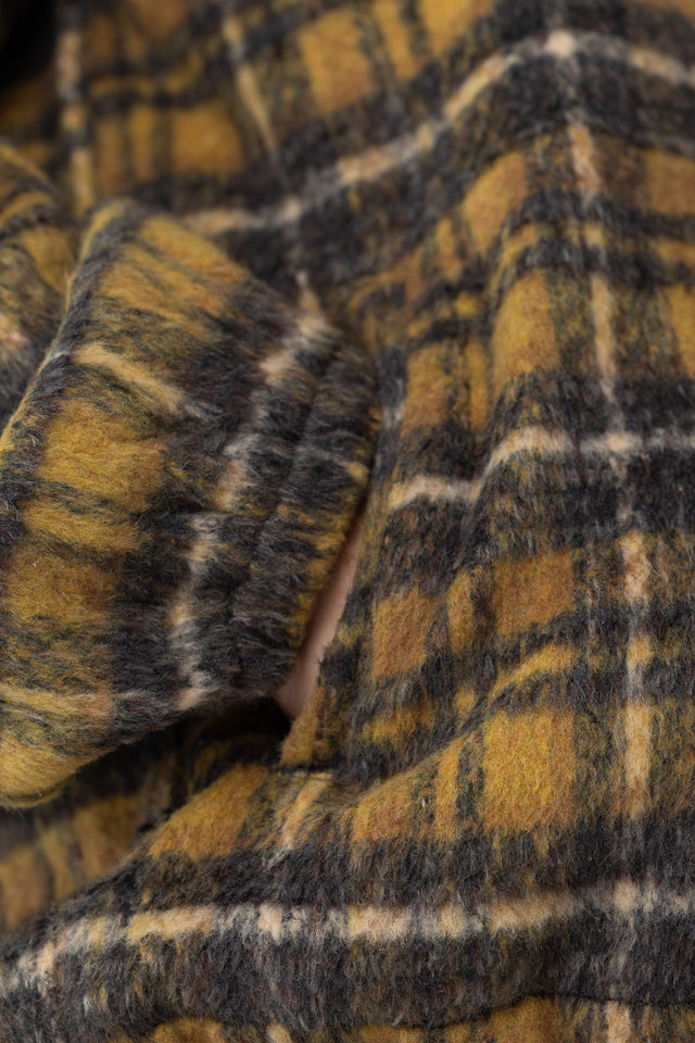 Rust Yellow Overcheck Quarter-Zip