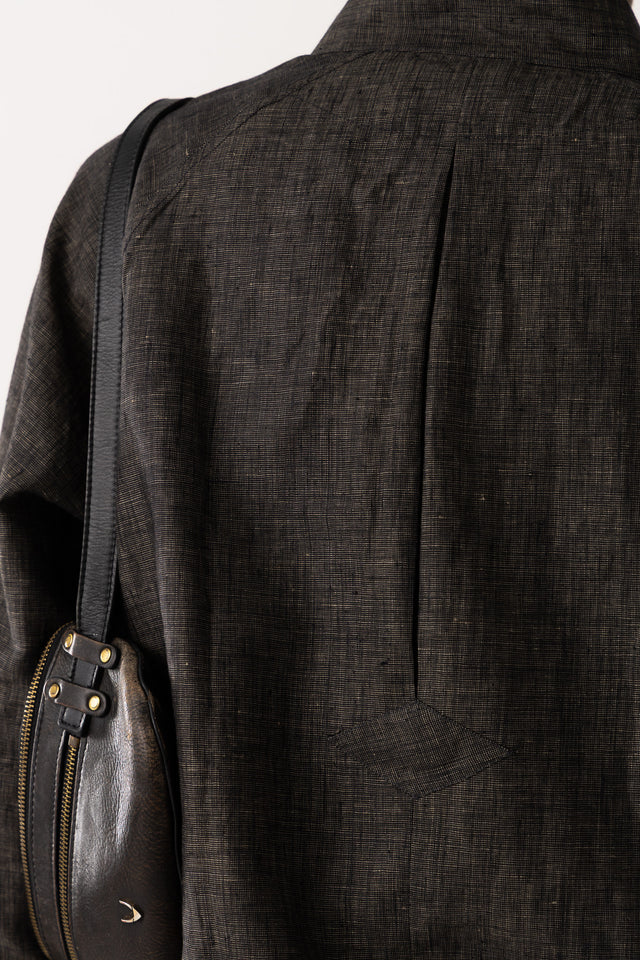 Charcoal Faded Linen Quarter-Zip