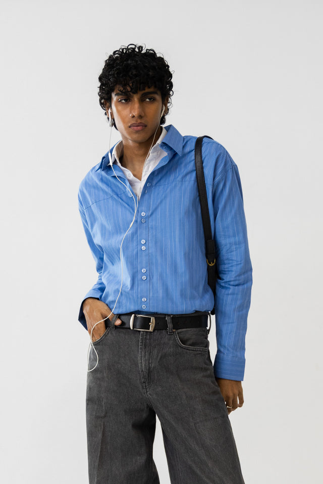 Two Tone Shirt in Blue