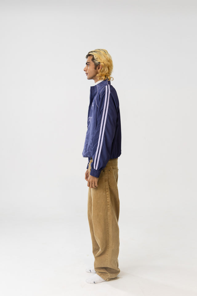 Lace Track Jacket in Navy