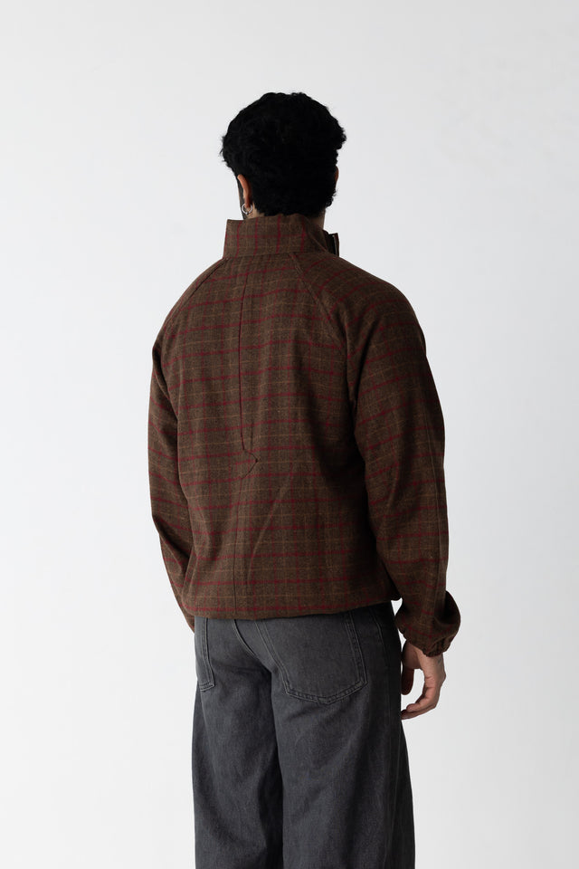 Rust brown Overcheck Quarter-Zip