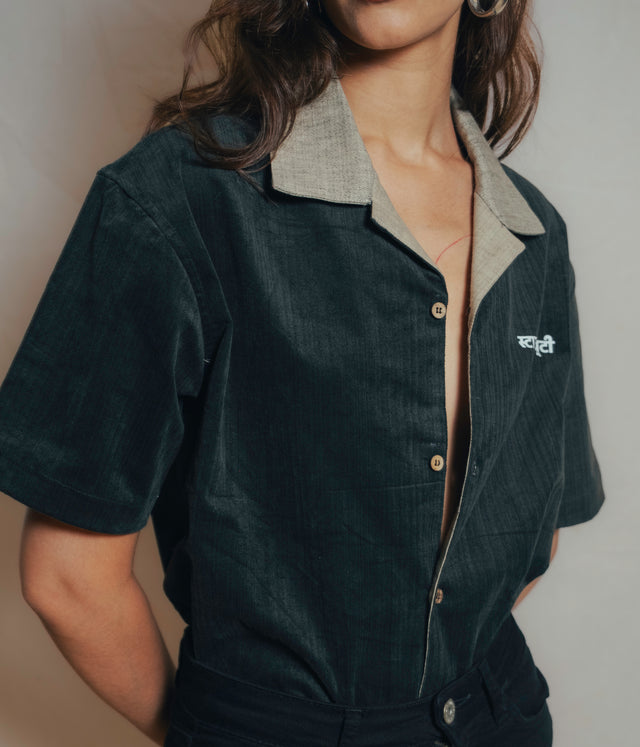 Corduroy Camp Collar Shirt