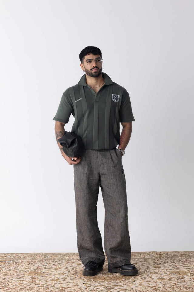 Jersey-Knit Field Polo in Green