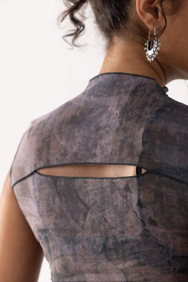 'Lush' Mesh Tank in Violet
