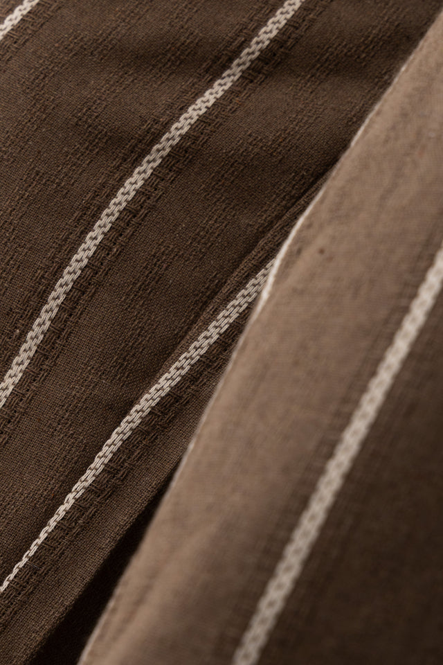 Brown Pants with Jacquard-Woven Pinstripes (5 of 5)