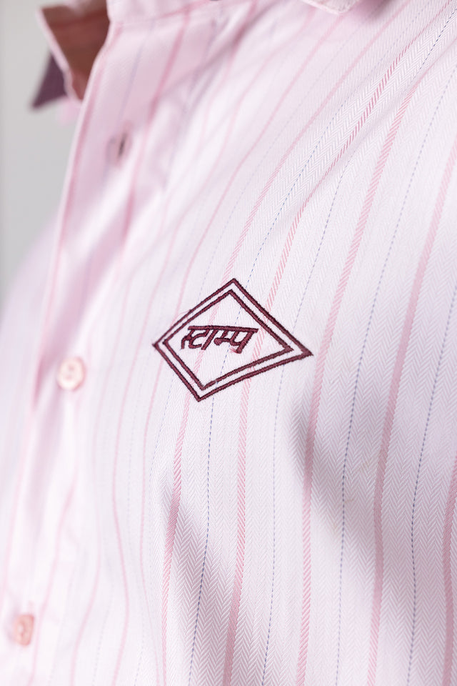 Double Collar Shirt in Rose