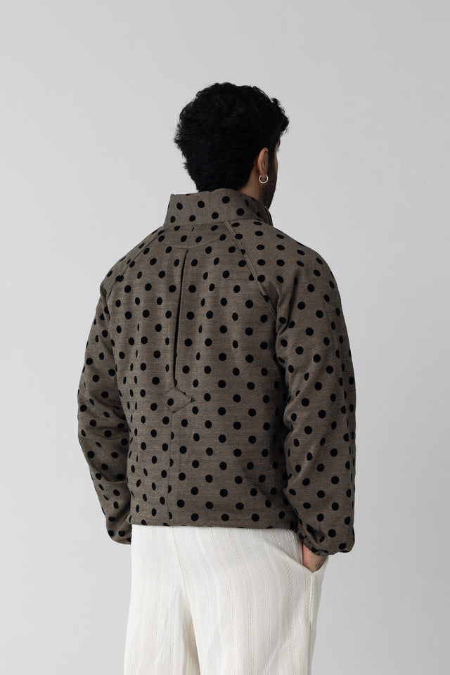 Ash Grey Dotted Quarter-Zip
