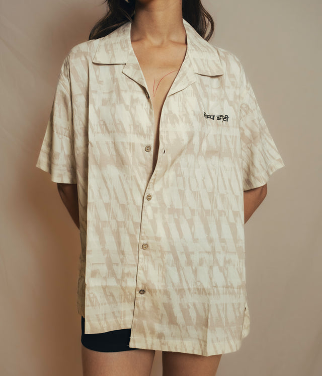 Camp Collar Shirt in Cream