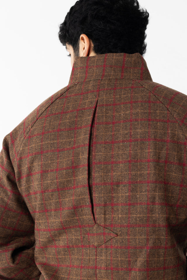 Rust brown Overcheck Quarter-Zip