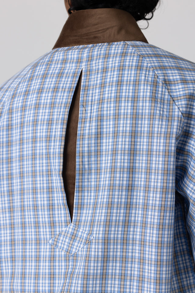 Half Placket Shirt in Blue