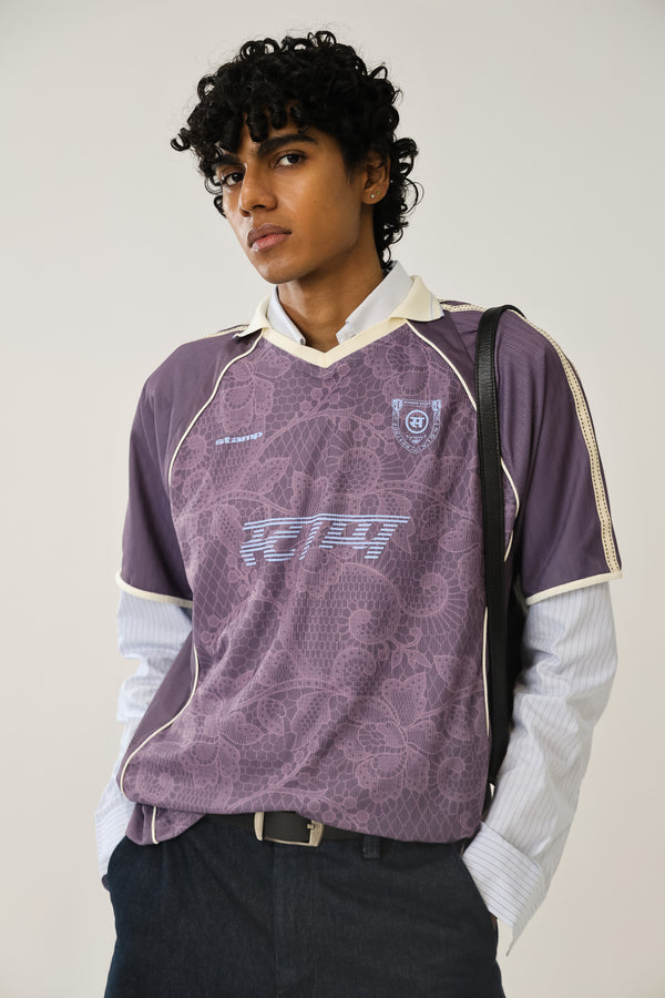 Lace Jersey In Purple