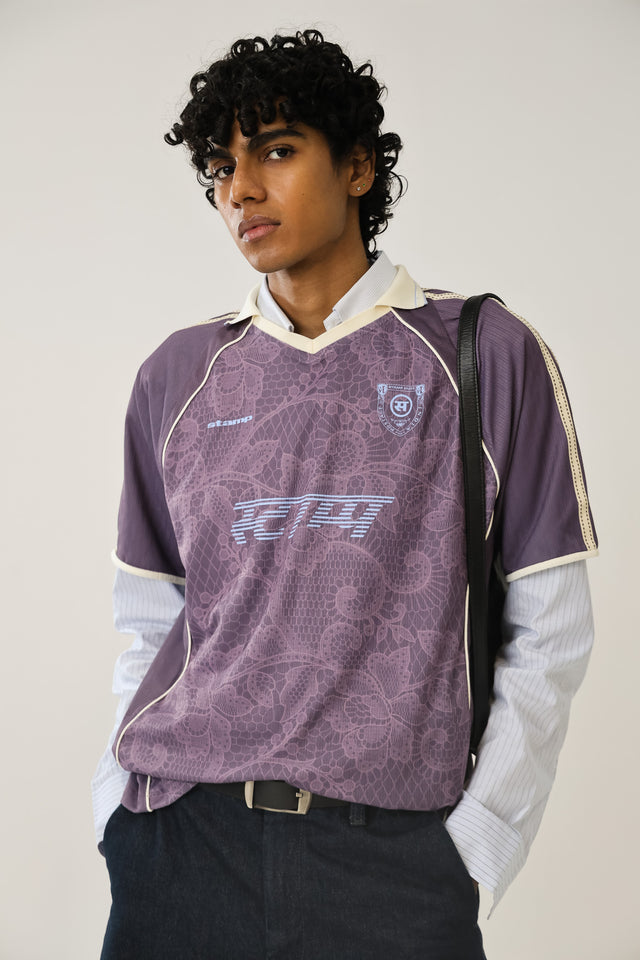 Lace Jersey In Purple