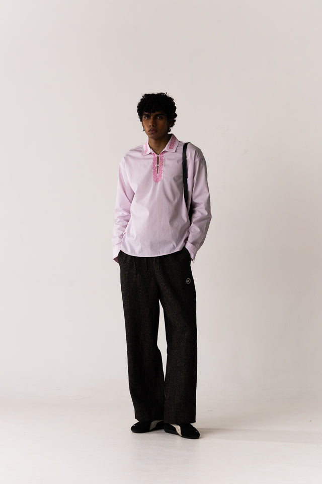 Kurta Shirt in Baby Pink