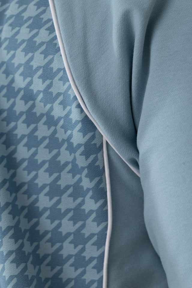 Houndstooth Postage Jersey in Blue
