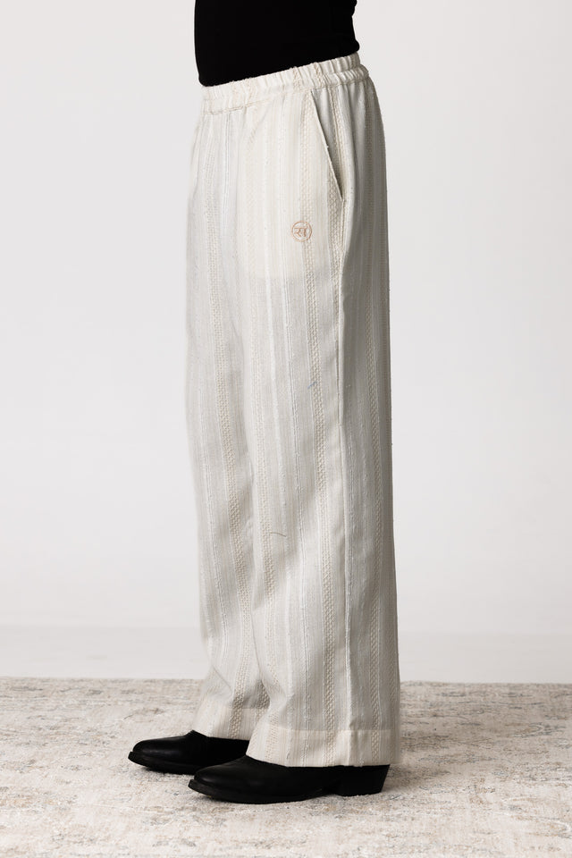Textured Pants in Ecru