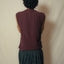 Knitted Cord Vest in Maroon