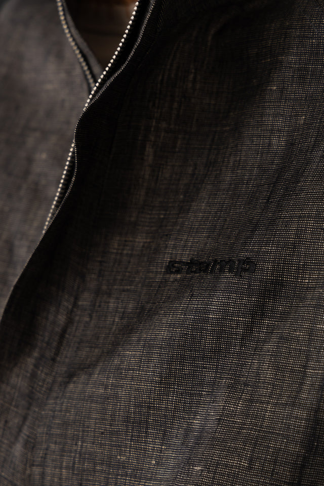 Charcoal Faded Linen Quarter-Zip