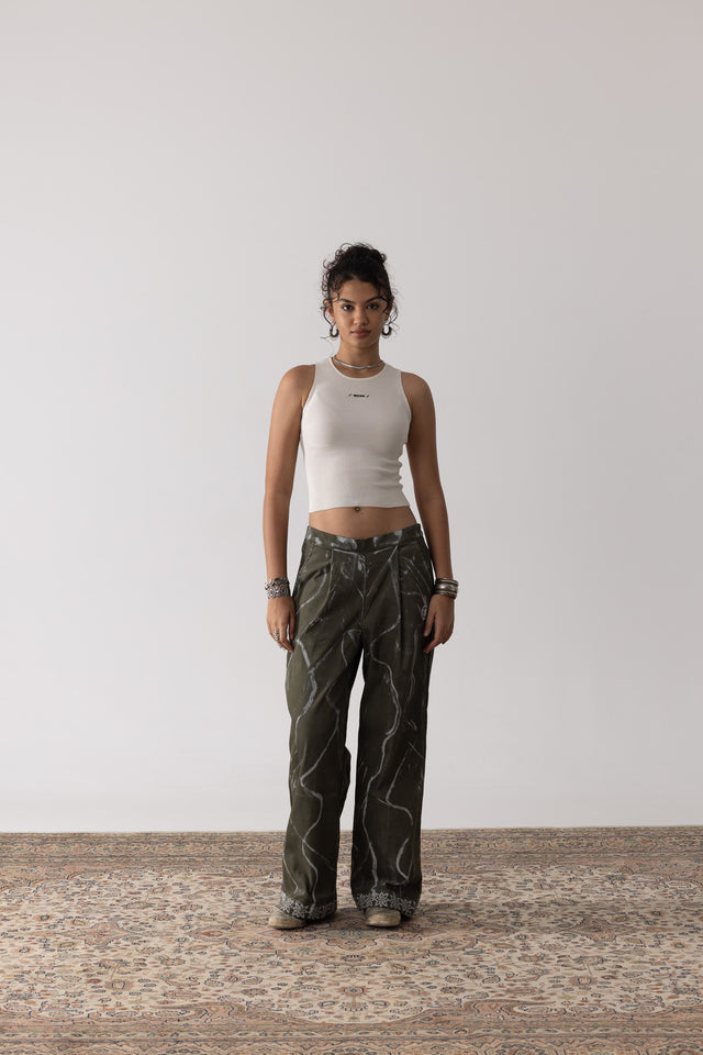 Tuck-Knit Tank in Off-White