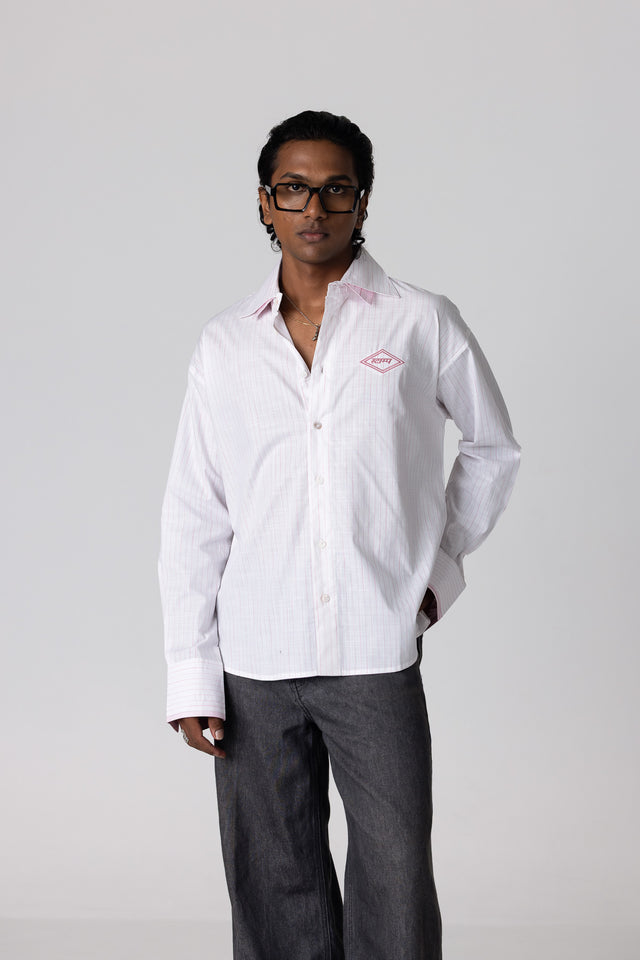 Double Collar Shirt in Chalk