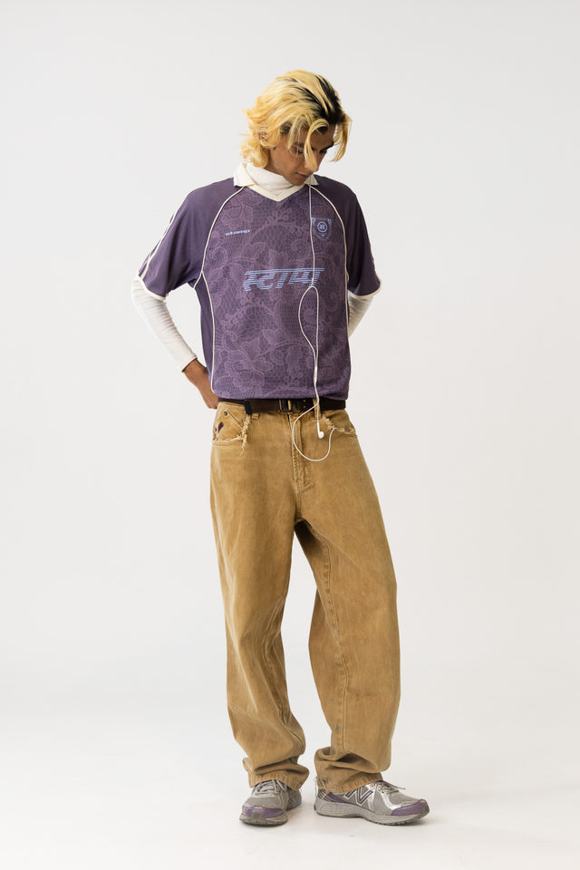 Lace Jersey In Purple