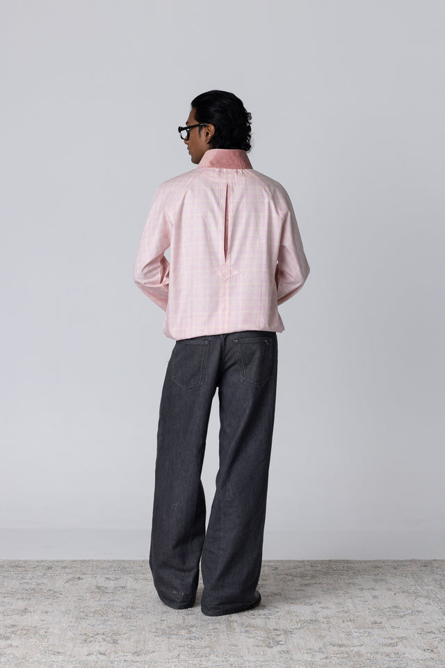 Half Placket Shirt in Pink