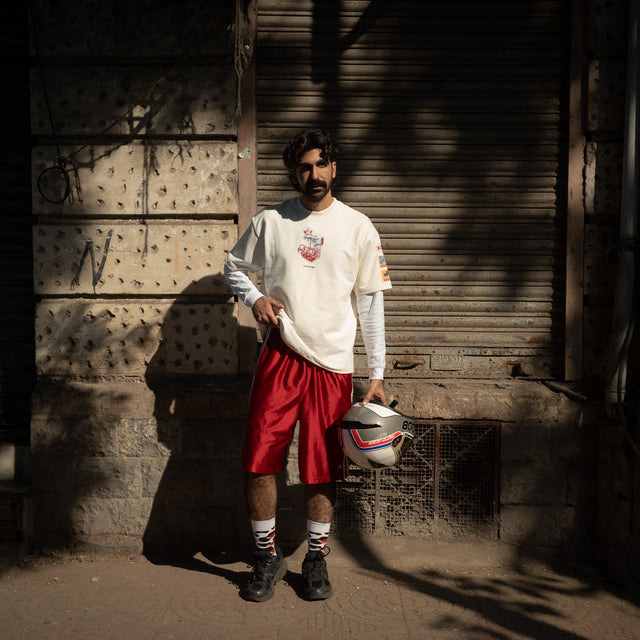 Padmini Matchbox Racer T-shirt in Off-White