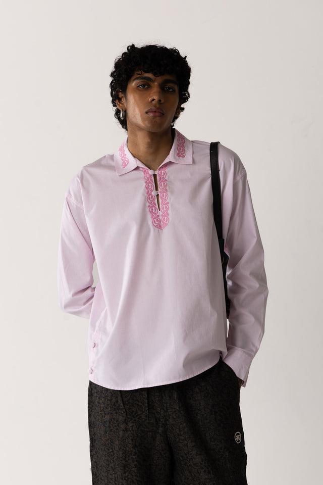 Kurta Shirt in Baby Pink